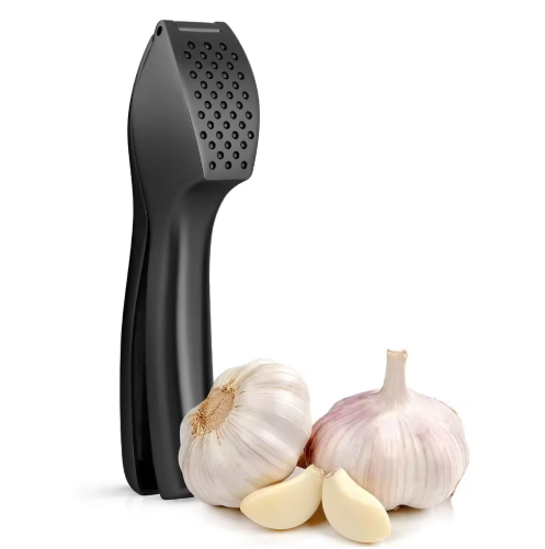Premium Zinc Alloy Garlic Crusher Matt Black Garlic Press